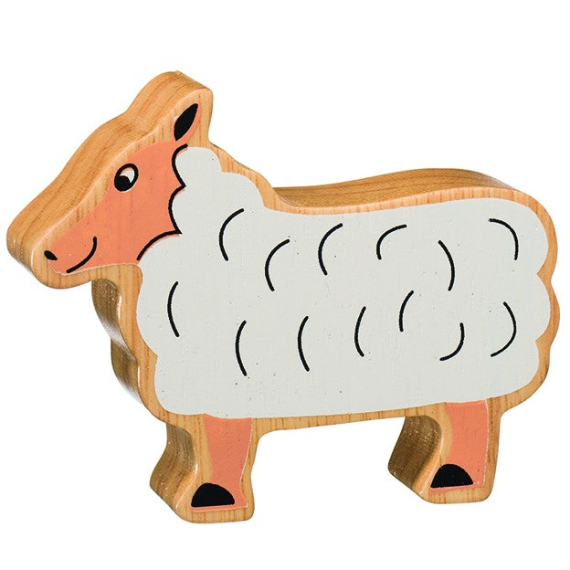 Lanka Kade Natural Wooden White Sheep NC105 image 0