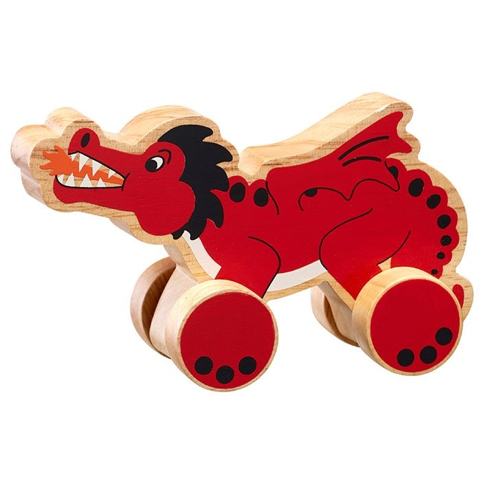 Lanka Kade Dragon Push Along Fair Trade Wooden Toy image 0