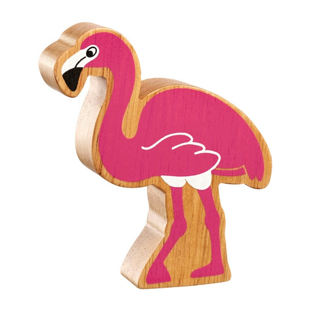 Lanka Kade Natural Wooden Pink Flamingo NC279 image 0