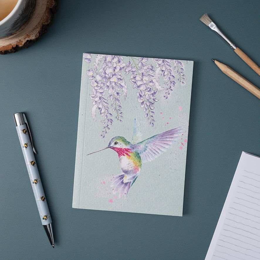 Wrendale "Wisteria Wishes" Hummingbird Notebook A6 image 1