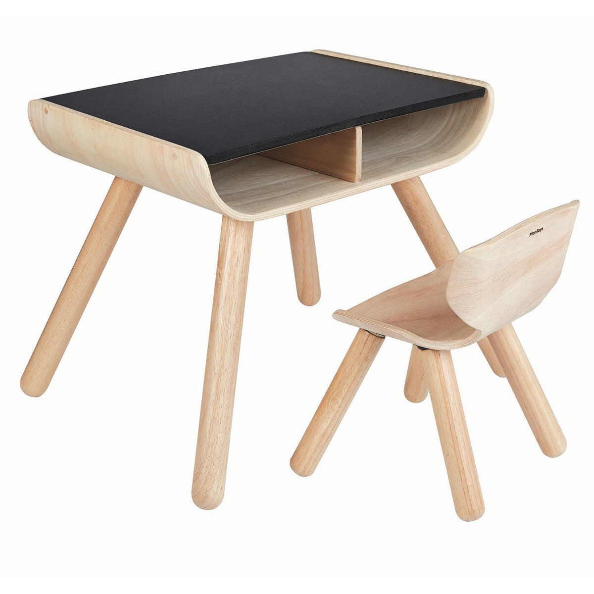 Plan Toys Table & Chair Set - Black image 0