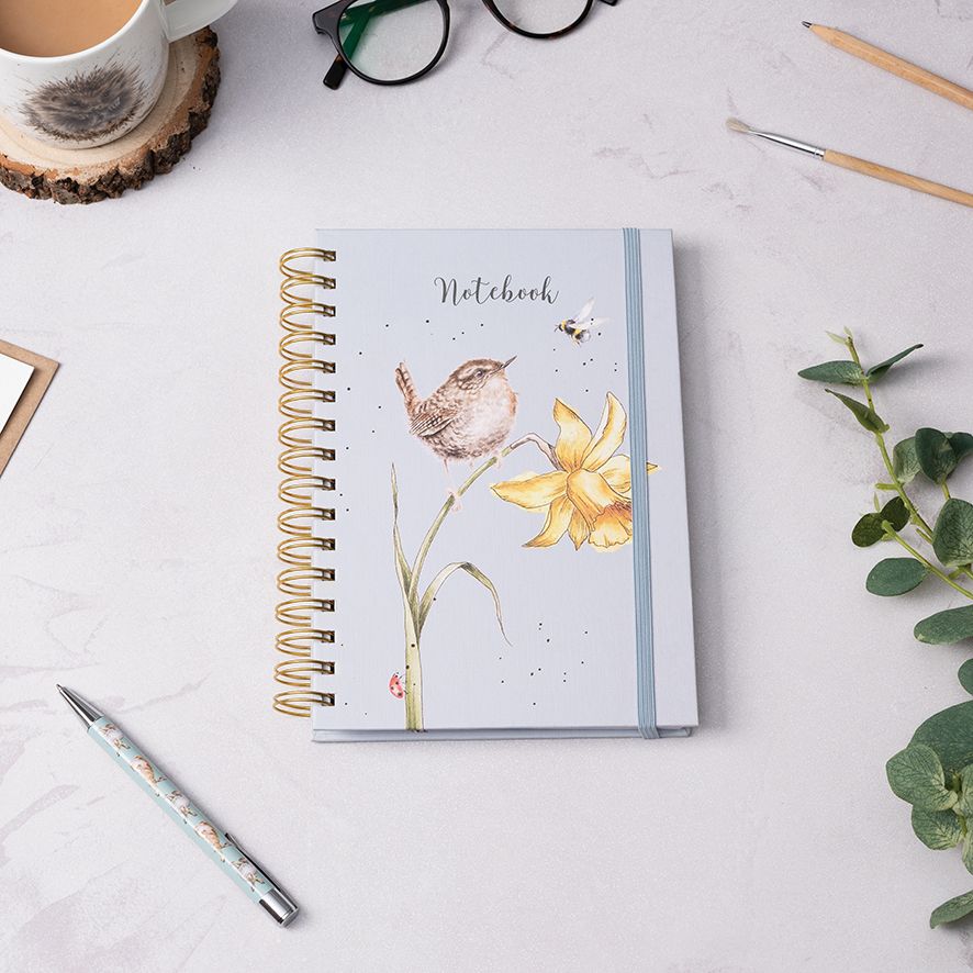 Wrendale "The Birds and the Bees" Wren & Bee Notebook A5 image 1