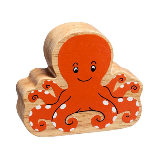 Lanka Kade Natural Wooden Orange Octopus NC285 image 0