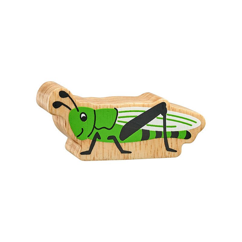 Lanka Kade Natural Wooden Green Grasshopper NC195 image 0