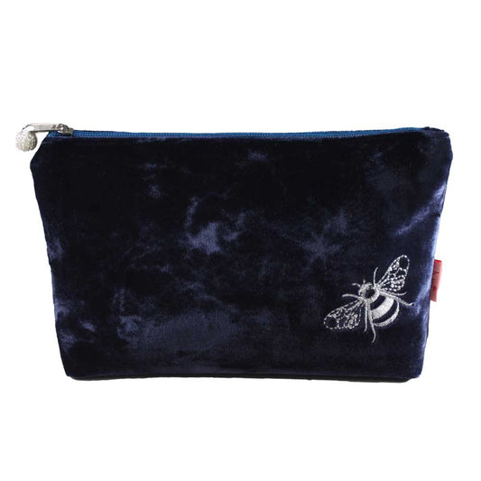 Lua Bee Velvet Cosmetic Purse - Navy image 0