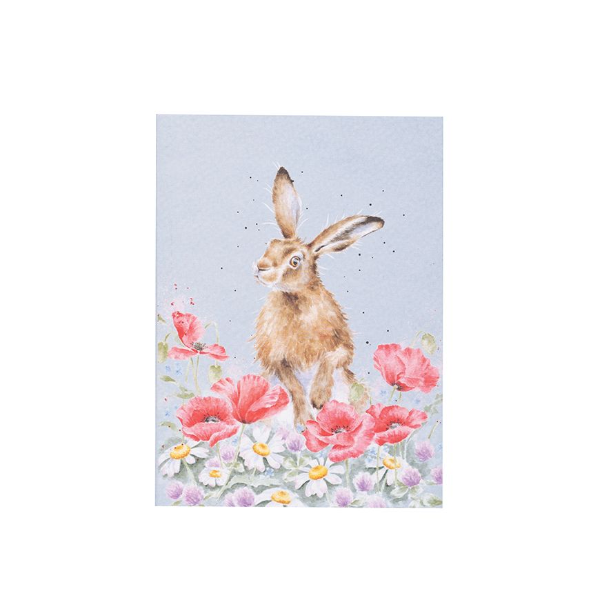 Wrendale "A field of Flowers" Hare Notebook A6 image 0