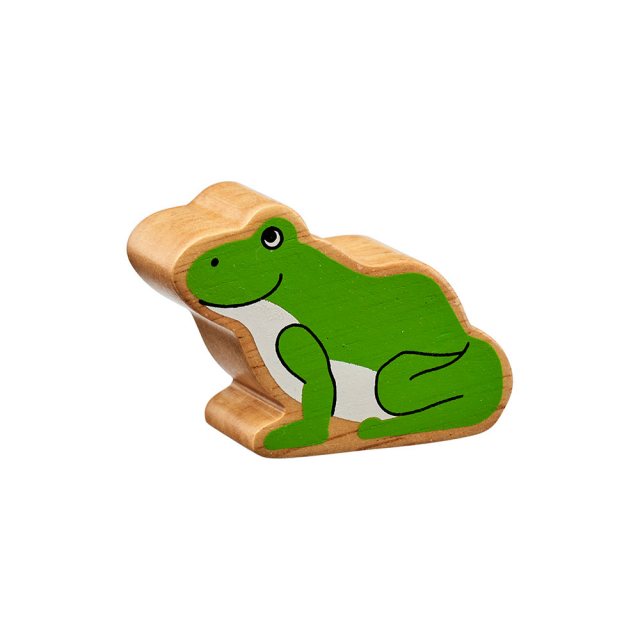 Lanka Kade Natural Wooden Green Frog NC264 image 0