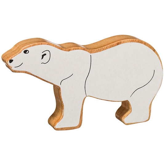 Lanka Kade Natural Wooden White Polar Bear NC272 image 0
