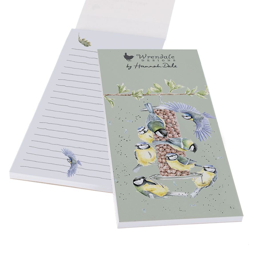 Wrendale "Bon Appetit" Blue Tits Shopping List Pad image 0