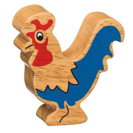 Lanka Kade Natural Wooden Blue Cockerel NC109 image 0