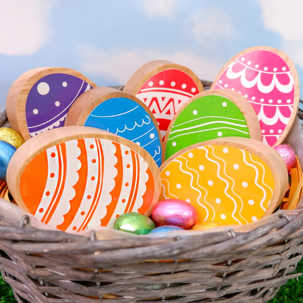 Lanka Kade 7 Piece Wooden Rainbow Eggs Playset image 1