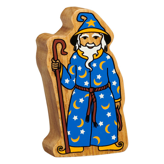 Lanka Kade Natural Wooden Blue & Yellow Wizard NC601 image 0