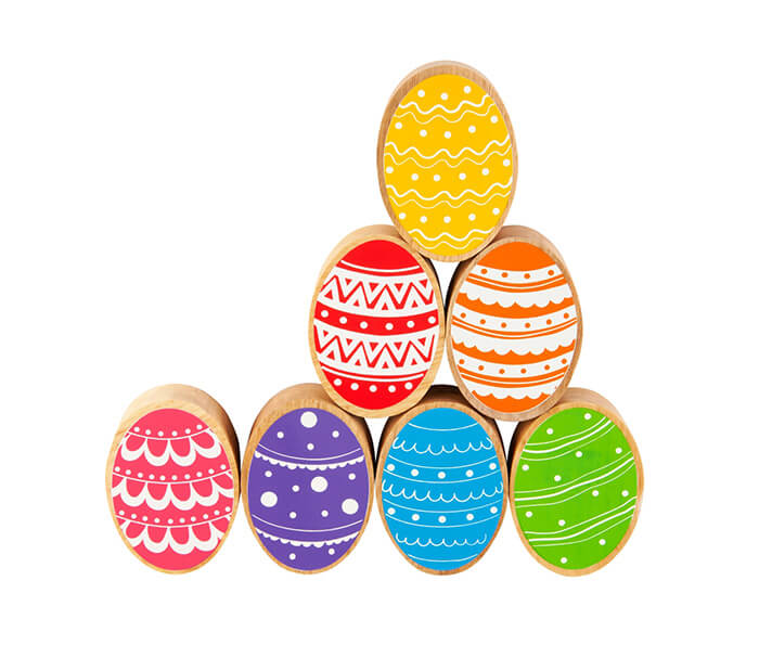Lanka Kade 7 Piece Wooden Rainbow Eggs Playset image 0