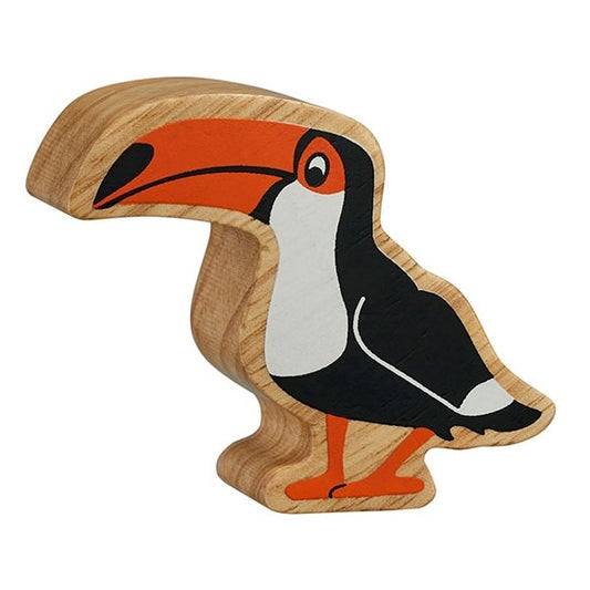 Lanka Kade Natural Wooden Black and Orange Toucan NC292 image 0