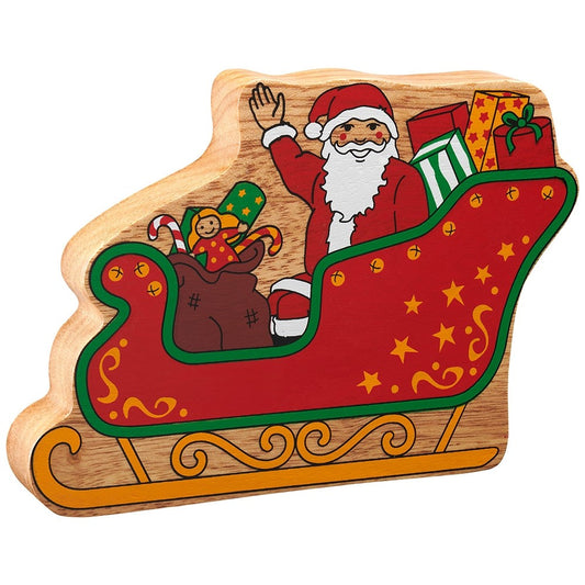 Lanka Kade Natural Red Father Christmas in a Sleigh NC596 image 0