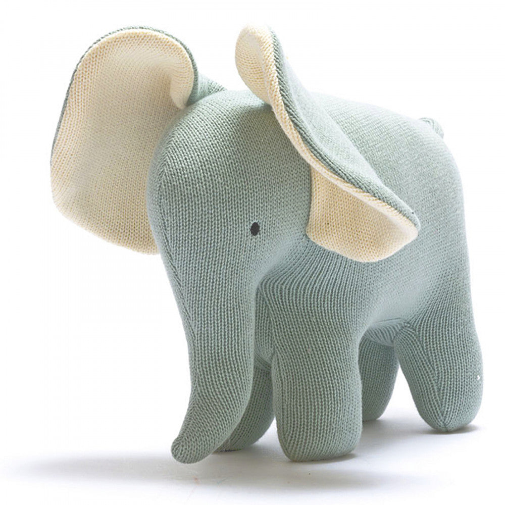 Best Years Organic Cotton Elephant Soft Toy - Teal image 0