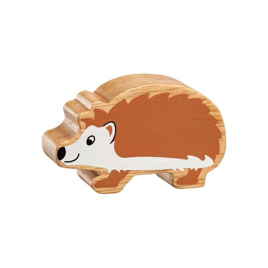 Lanka Kade Natural Wooden Brown and White Hedgehog NC135 image 0