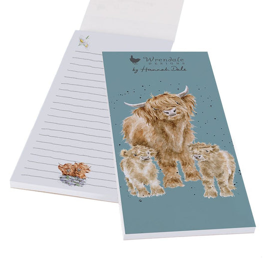 Wrendale "Highland Wishes" Highland Cow Shopping List Pad image 0