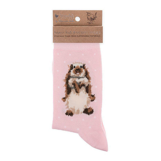 Wrendale 'Earisitible' Rabbit Bamboo Socks image 0