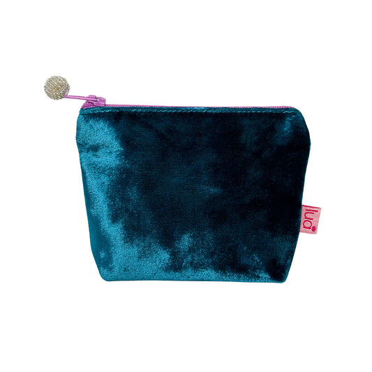 Lua Mini Velvet Purse - Dark Turquoise image 0