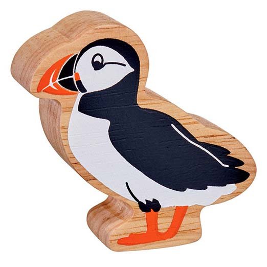 Lanka Kade Natural Wooden Black & White Puffin NC295 image 0