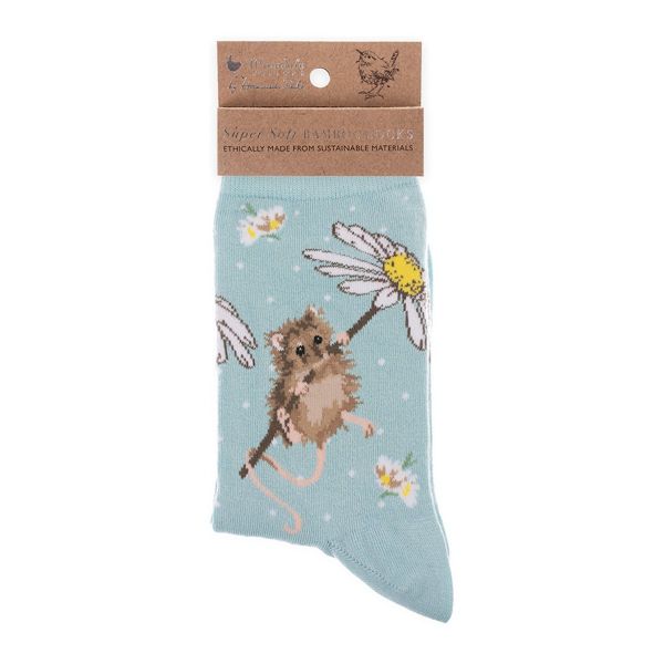 Wrendale 'Oops a Daisy' Mouse Bamboo Socks image 0
