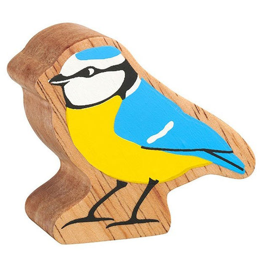 Lanka Kade Natural Wooden Blue and Yellow Blue Tit NC161 image 0
