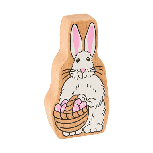 Lanka Kade Natural Wooden White Easter Bunny NC580 image 0