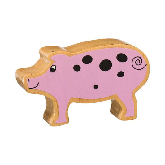 Lanka Kade Natural Wooden Pink Piglet NC125 image 0