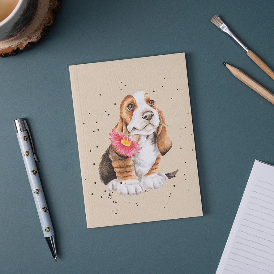 Wrendale "Just for You" Basset Hound Notebook A6 image 1
