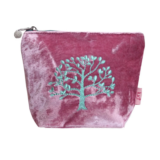 Lua Oak Tree Velvet Cosmetic Purse - Pink image 0